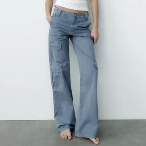 ZARA Cargo Pants Blue Size 0